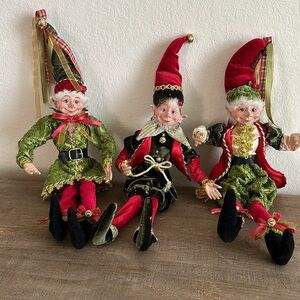 Christmas Posable Elves (set of 3)